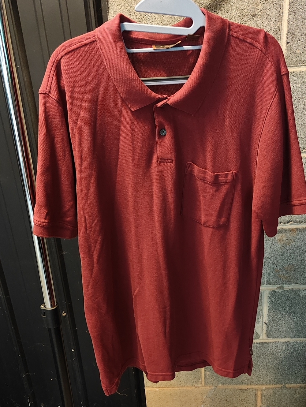 Tasso Elba Men's Polo Shirt in Rust Red